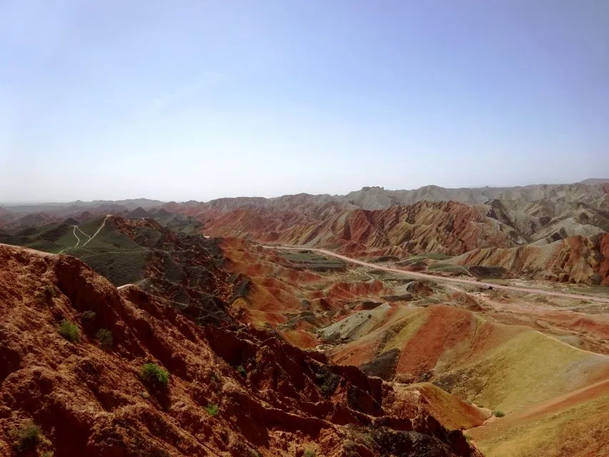 Sfeerafbeelding china gansu dimsum reizen bouwsteen regenboogbergen