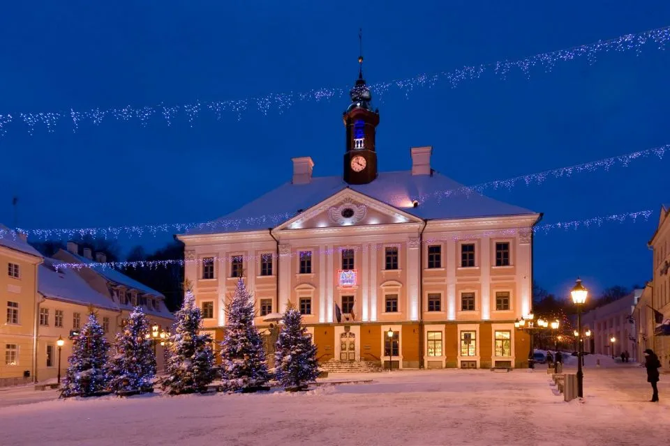 Sfeerafbeelding baltische staten estland tartu winter